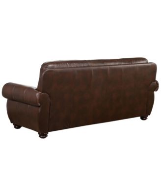Arther 85" Leather Traditional Sofa