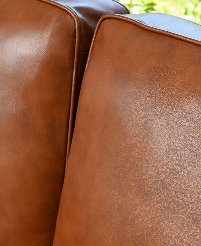 Abbyson Living Holloway 81" MidCentury Leather Sofa Macy's