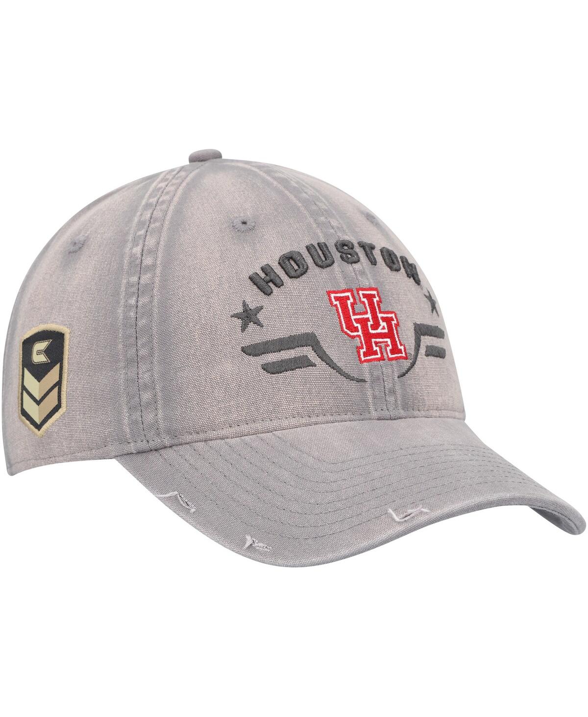 Colosseum Gray Houston Cougars Operation Hat Trick Tailgate Adjustable Hat In Gray