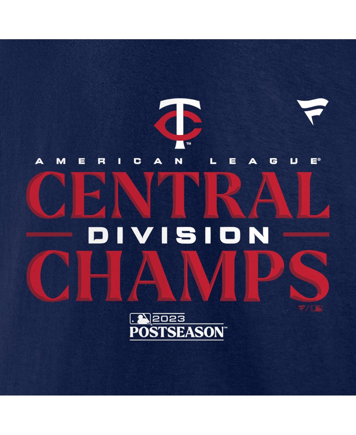 Men's FanaticsMinnesota Twins 2023 Al Central Division Champions Locker Room T-shirt - Navy