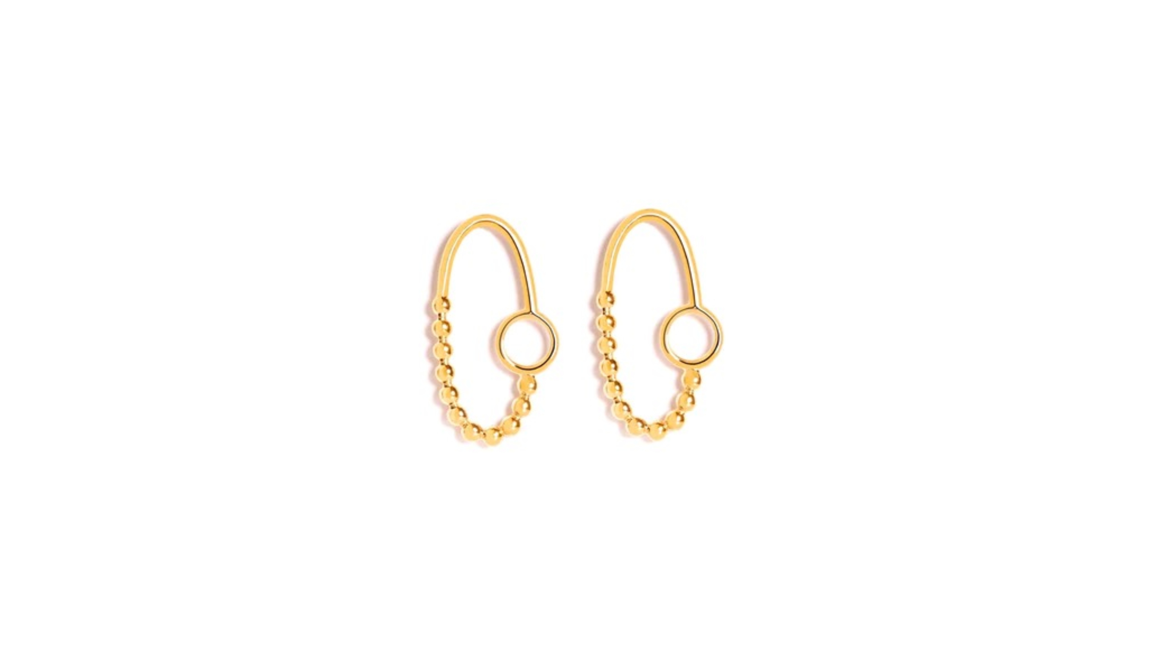 Nectar Nectar New York Beaded Oval Hoop Earrings