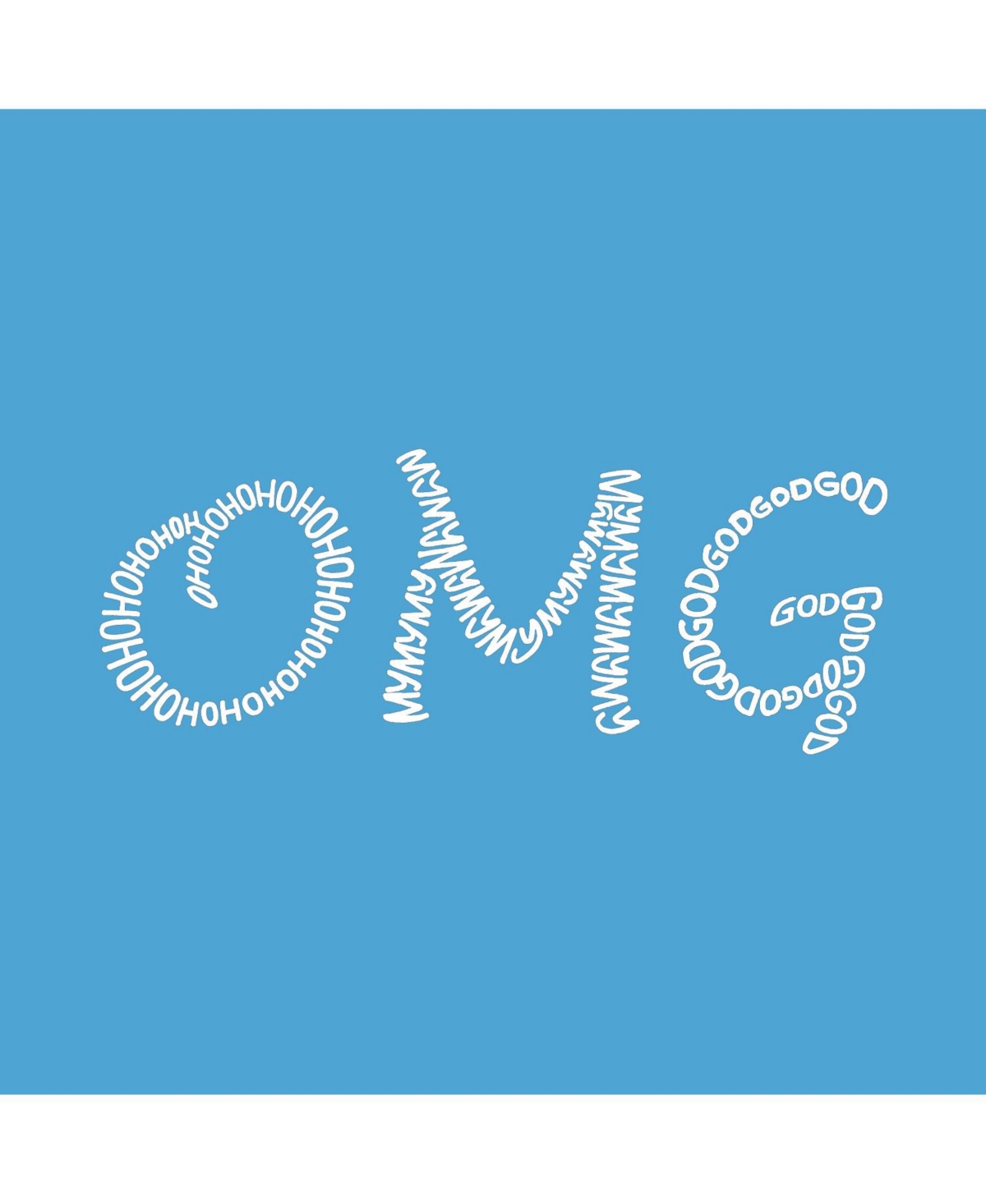 Big Girl's Word Art T-shirt - Omg