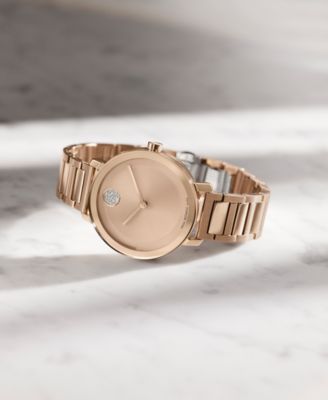 Women's Bold Evolution 2.0 Swiss Quartz Ionic Plated Carnation Gold-Tone Steel Watch 34mm