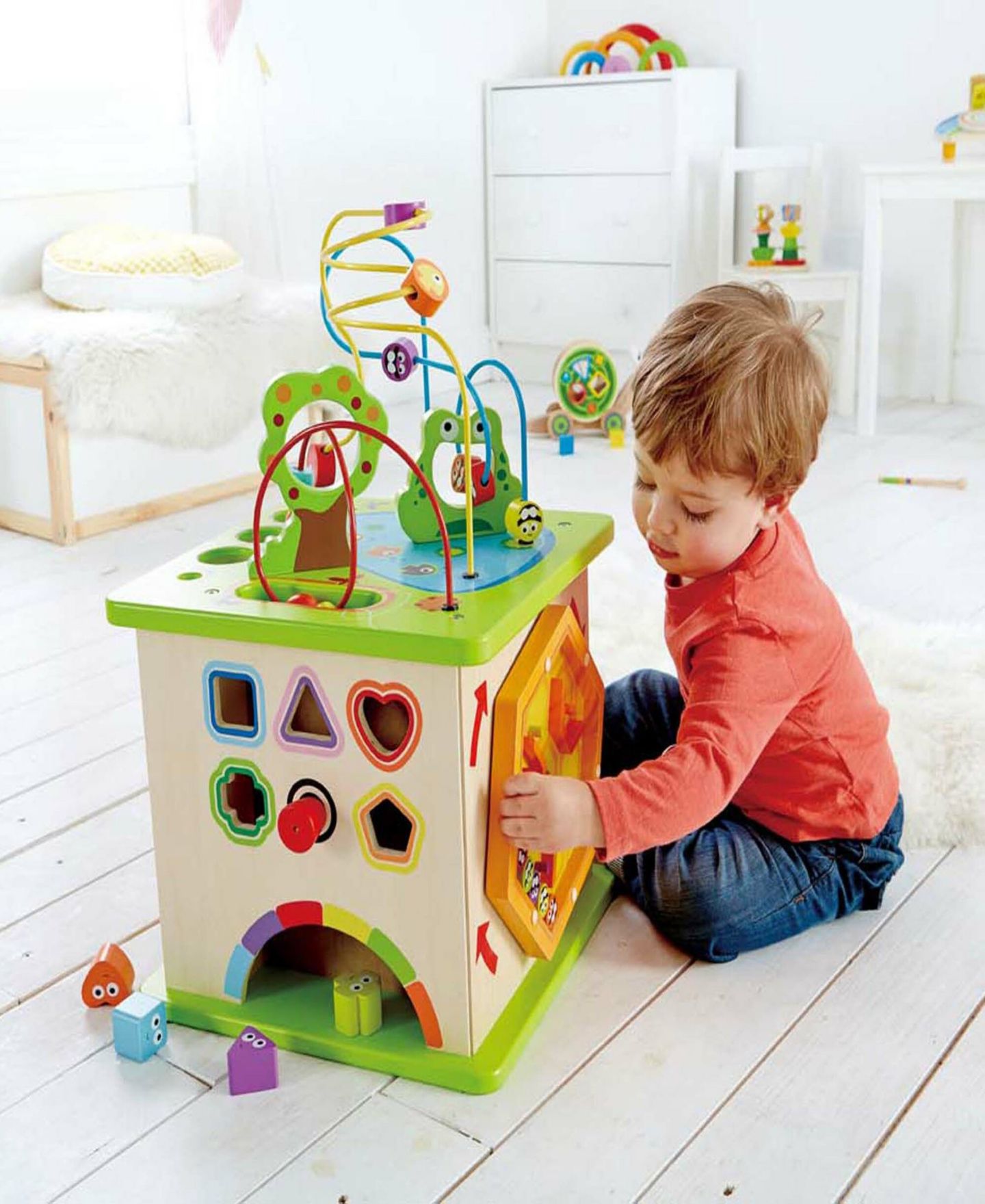Детская игрушка Hape Country Critters Shape Sorter Activity Cube — фото 7