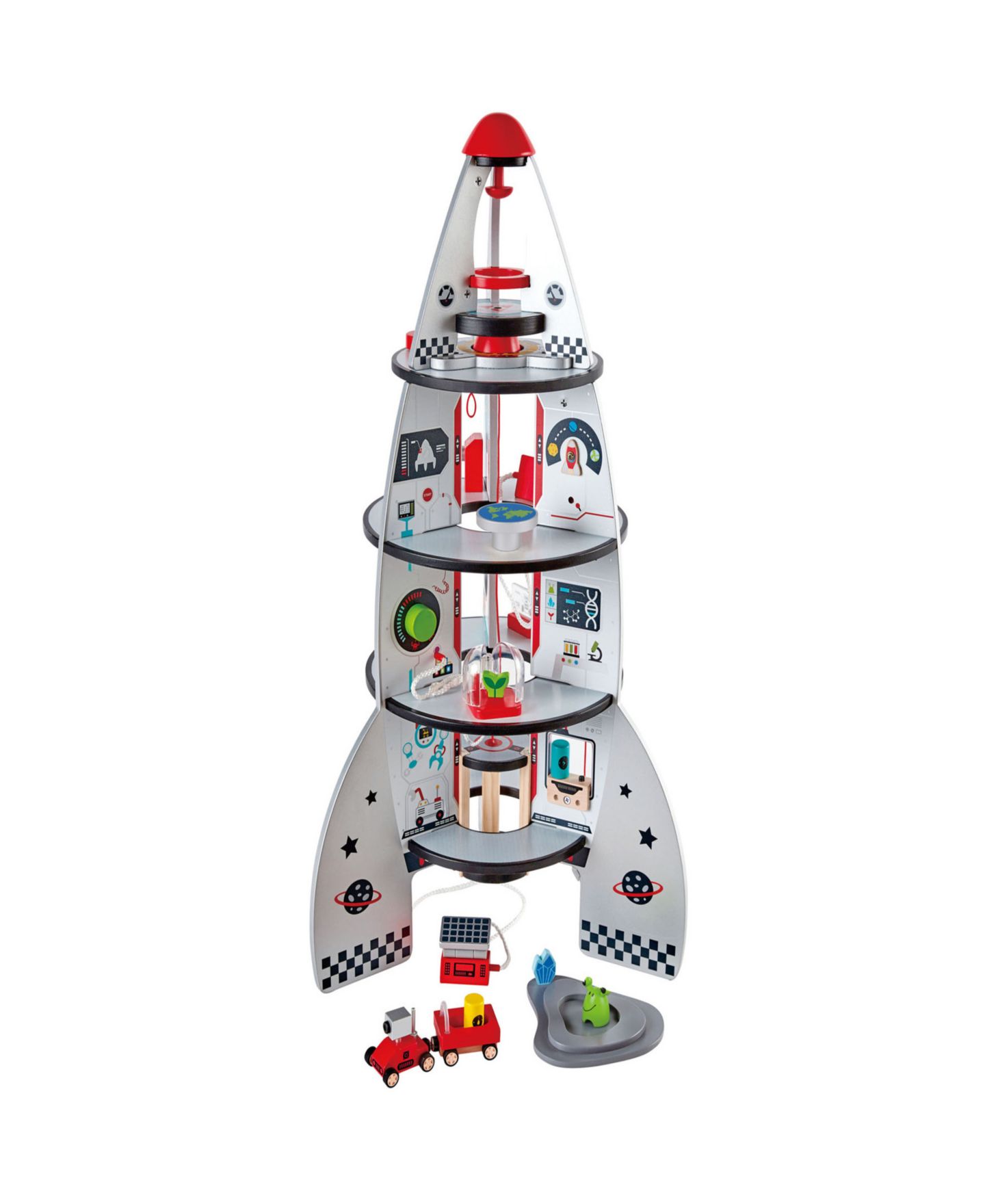 Детские конструкторы Hape Four-Stage Rocket Ship Playset — фото 1