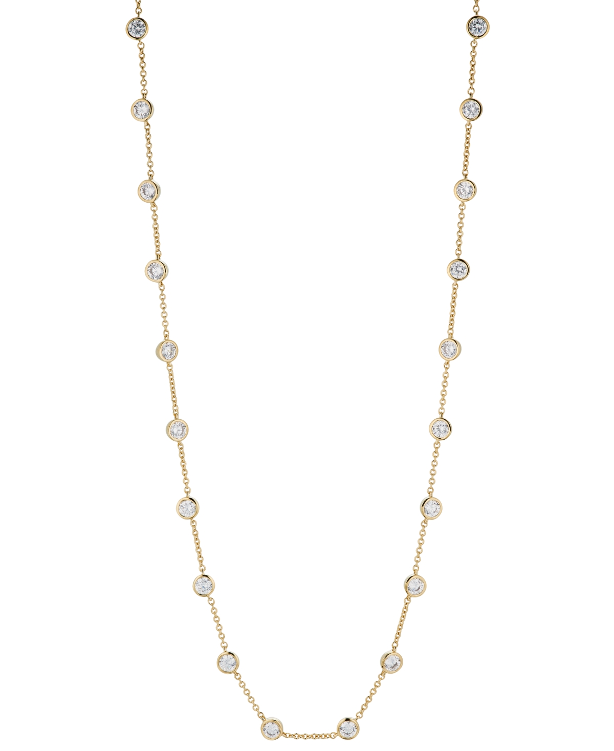 Eliot Danori 18k Gold-plated Cubic Zirconia Station Necklace, 15" + 3" Extender, Created For Macy's