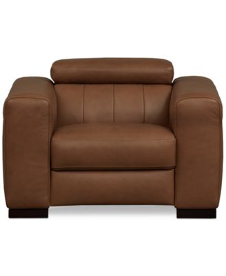 Rinan 46" Leather Power Recliner, Created for Macy's