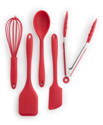Tools of the Trade - 5-Pc. Silicone Utensils Set Red