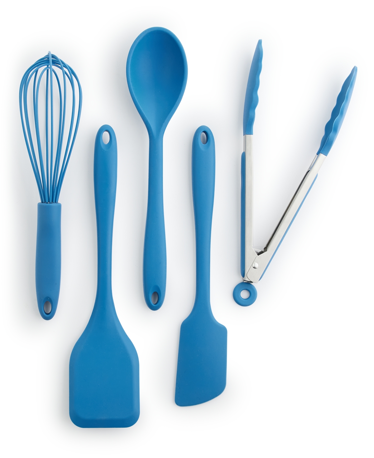 Shop Tools Of The Trade 5-pc. Silicone Utensils Sets, Created For Macy's In Blue