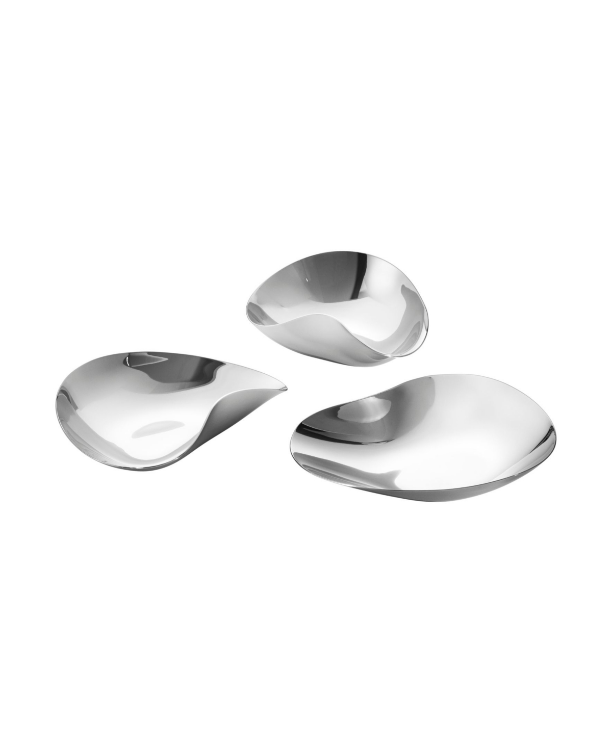 Shop Georg Jensen Indulgence Condiment Bowls, 3 Piece In Silver