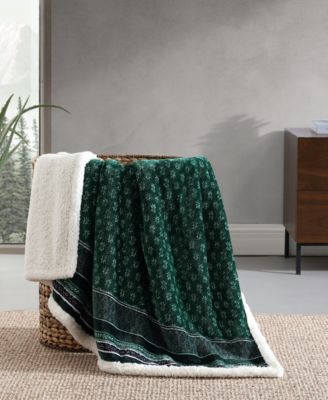 CLOSEOUT! Ultra Soft Plush Sherpa Reversible Throw , 60" X 50"