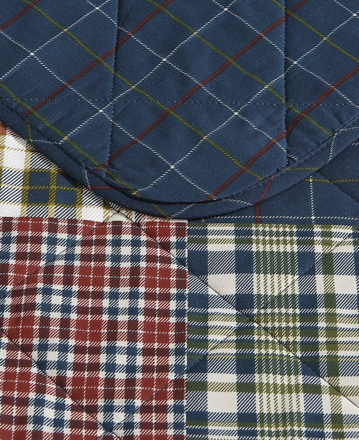 Eddie Bauer Madrona Plaid Reversible -Piece Quilt Set