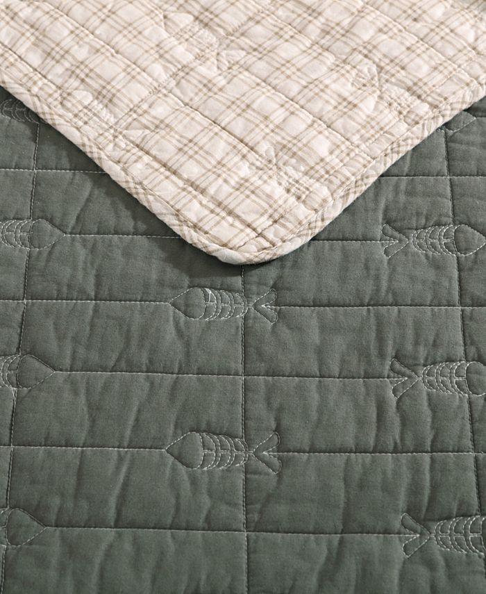 Eddie Bauer Troutdale Green Reversible 2Piece Twin Quilt Set Macy's