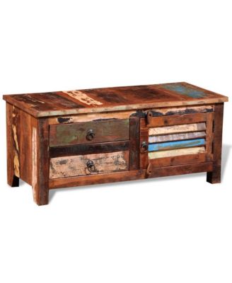 Reclaimed TV Hi-Fi Cabinet Side Cabinet Solid Wood