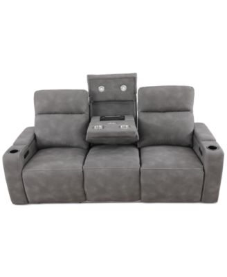 CLOSEOUT! Greymel 84"  Zero Gravity Fabric Sofa with Power Headrests