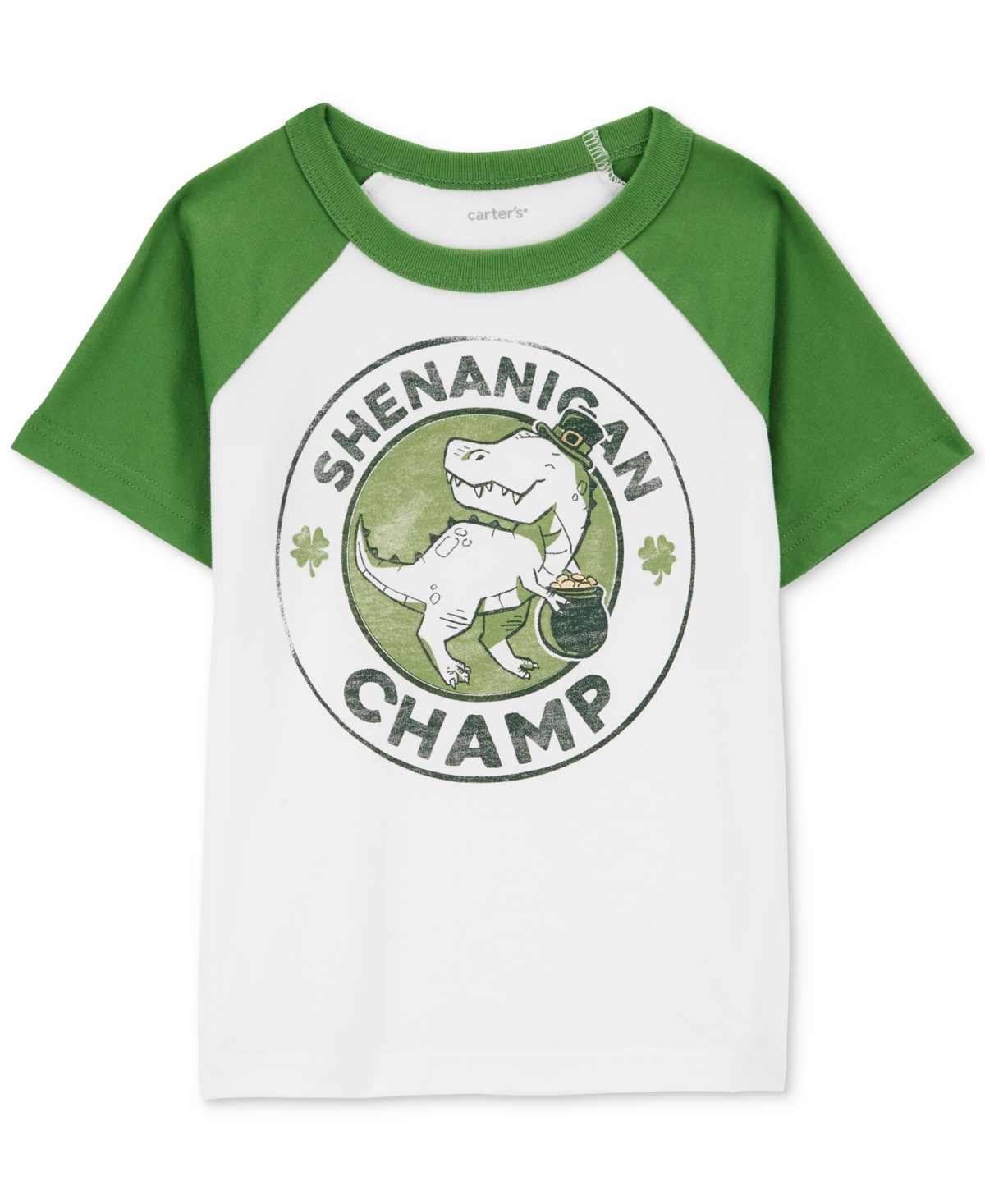 Carter's Babies' Toddler Boys Shenanigan Champ Graphic T-shirt In Green