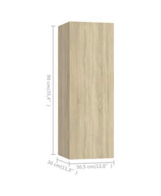 TV Stands 2 pcs Sonoma Oak 12"x11.8"x35.4" Engineered Wood