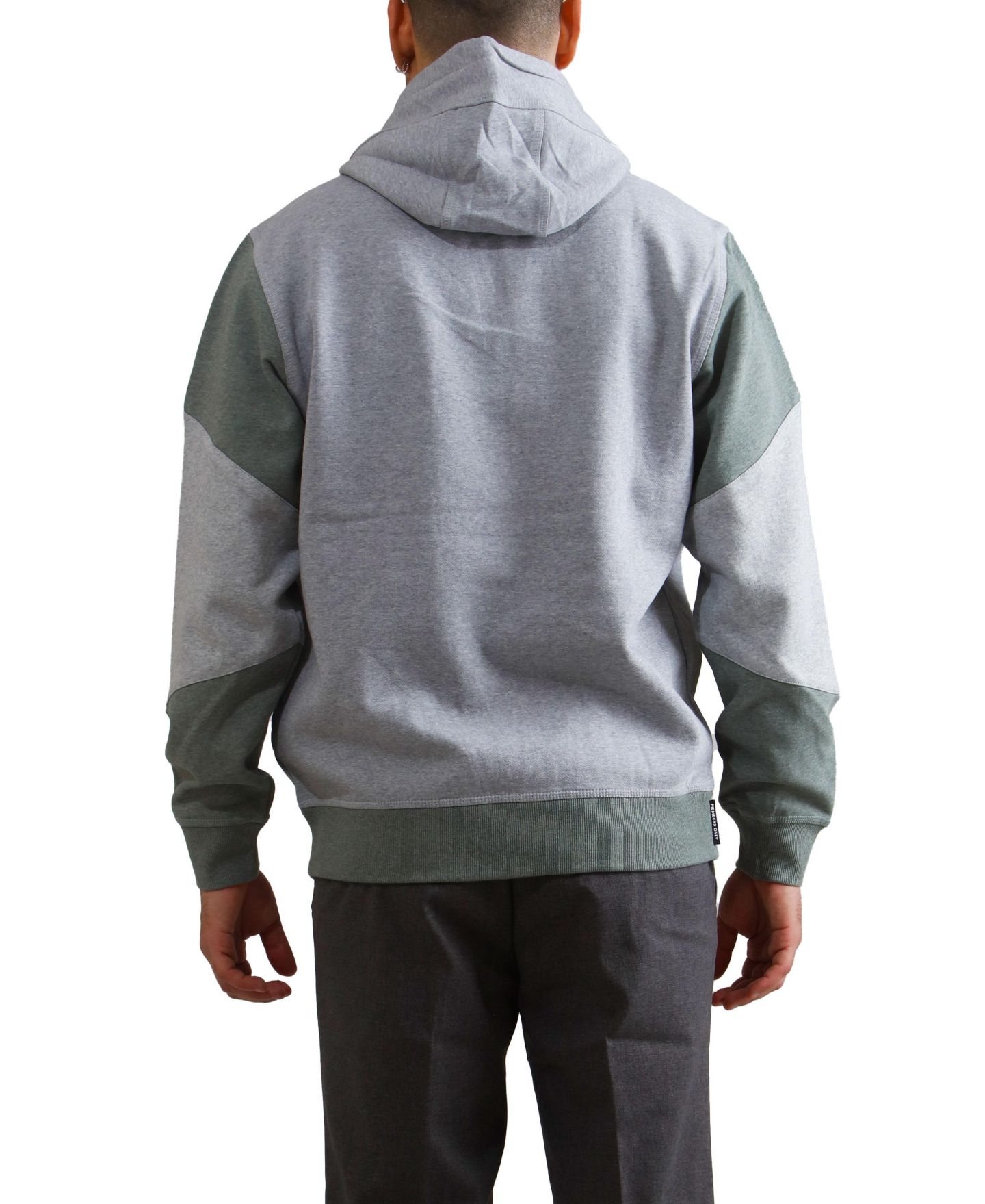 Мужское худи Members Only Drew Colorblock Hooded Sweatshirt for Men, цвет: Пепельный — фото 3