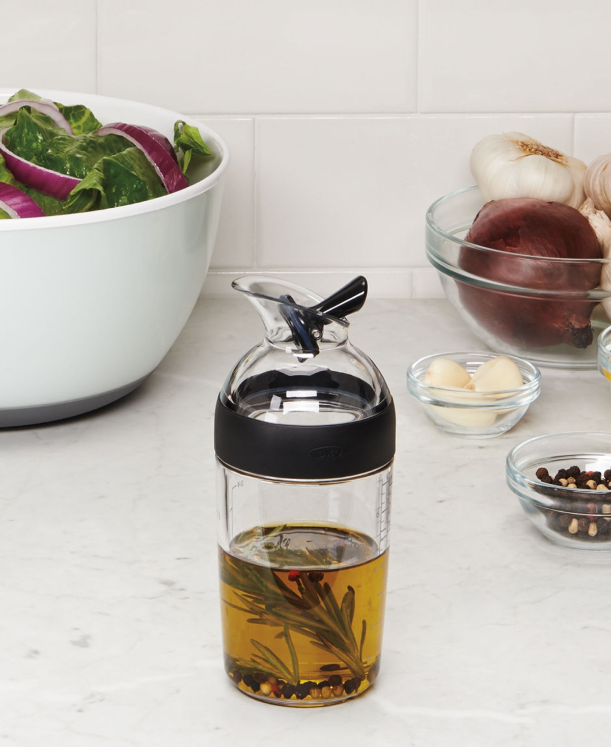 Oxo Good Grips 1 Cup Little Salad Dressing Shaker In Black