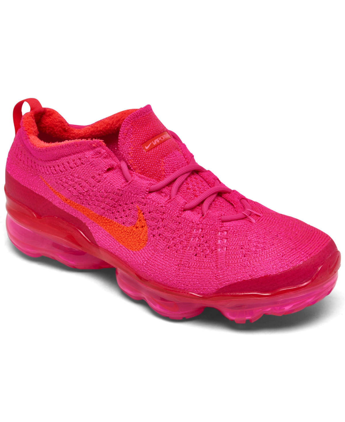 Nike Women's Air Vapormax 2023 Flyknit Next Nature Running Sneakers From Finish Line In Fierce Pink,fireberry,pink