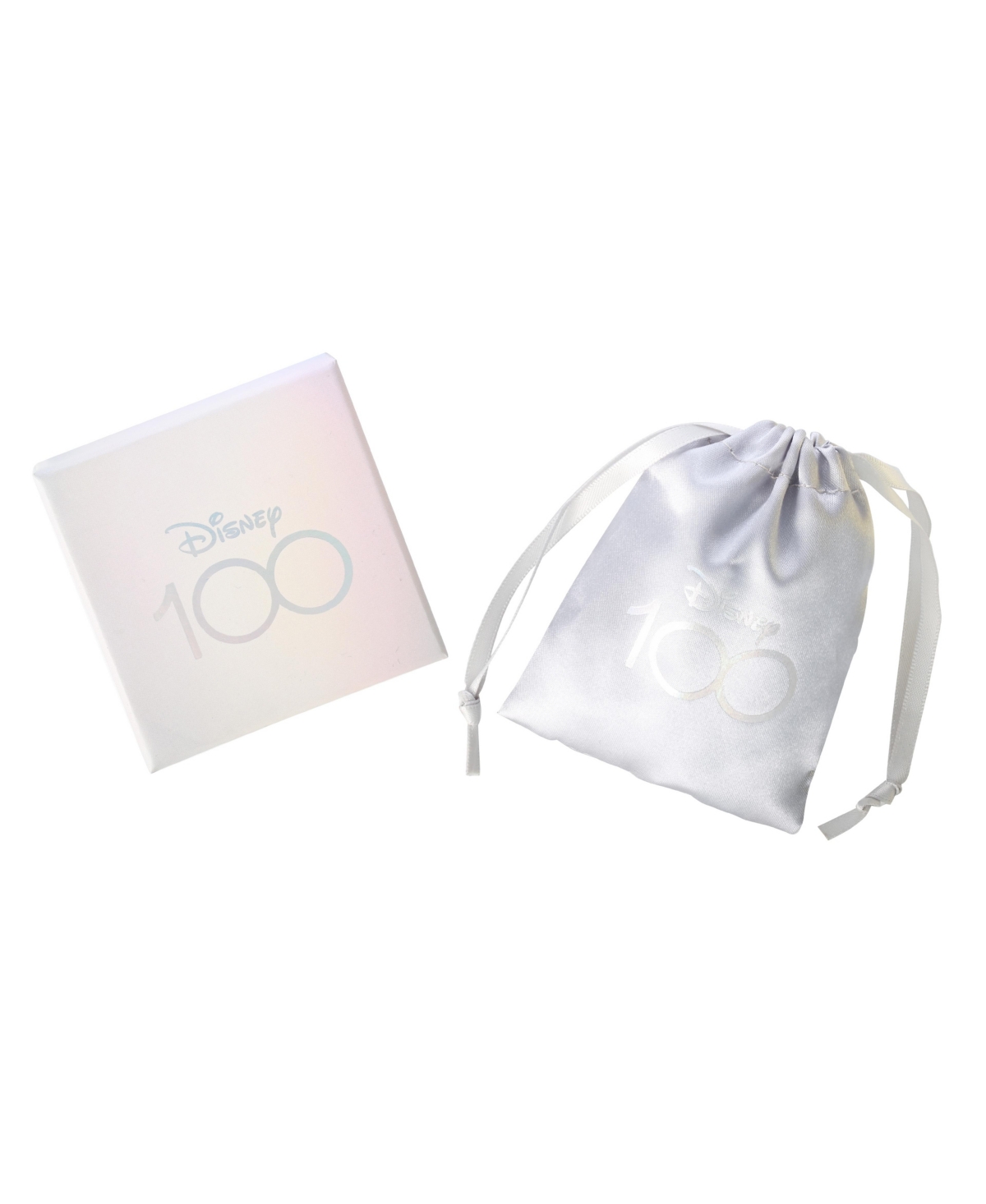 Disney 100 Mickey Mouse Silver Plated 3D Pendant Necklace - 18'' Chain - Officially Licensed, Limited Edition - red, black