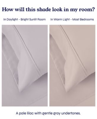 Pillowcase Set - 400 Thread Count, 100% Cotton Sateen, Set of 2 Pillow Covers, Breathable, Cooling, Soft for Quality Sleep