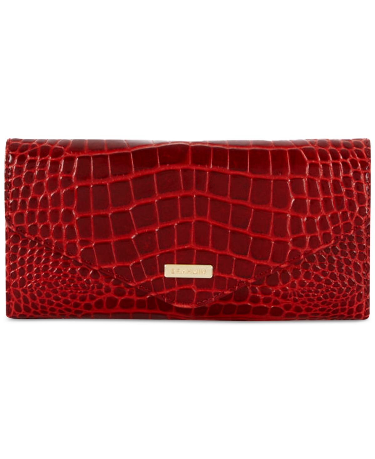 Veronica Glissandro Embossed Leather Wallet - Red