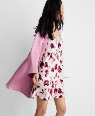 Shop State Of Day Womens Crepe De Chine Sleep Collection Created For Macys In Mauve Orchid