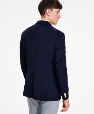 Men's Modern-Fit Solid Navy Blazer