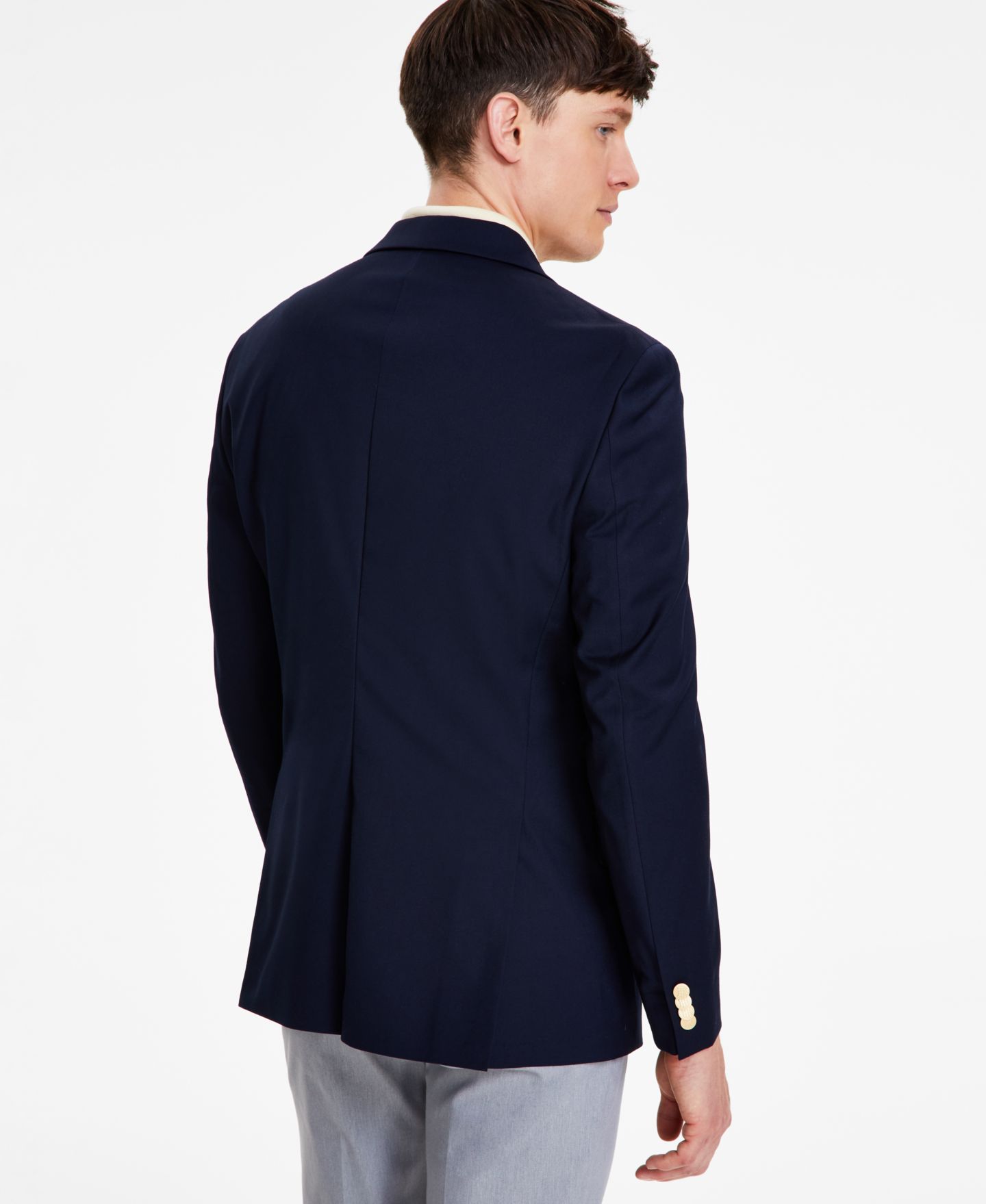 Мужской пиджак Tommy Hilfiger Modern-Fit Solid Navy Blazer, цвет: Тёмно-синий — фото 4