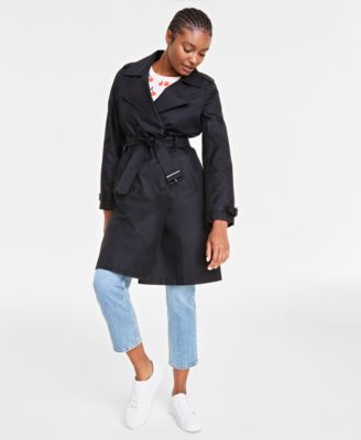 On 34th Women's Solid Classic Trench Coat, Created for Macy's