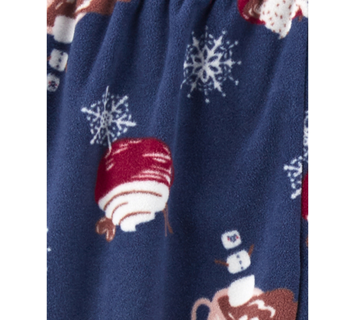 Shop Carter's Big Girls Will Wake For Cocoa Pajamas, 2 Piece Set In Burgendy,navy