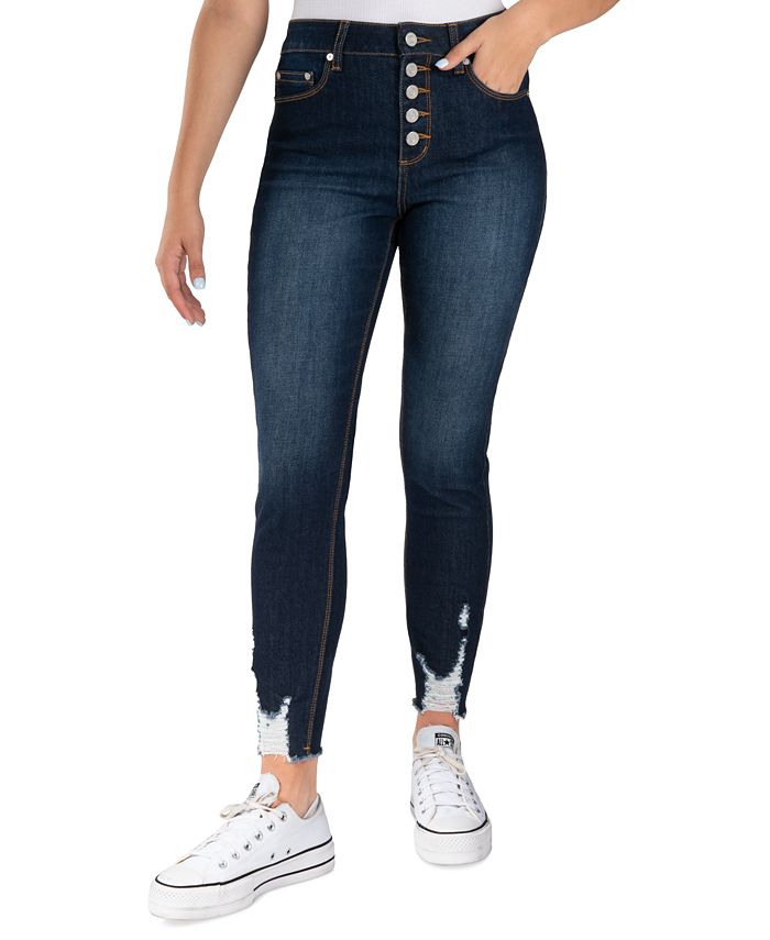 Indigo Rein Juniors' Curvy High Rise Skinny Ankle Jeans - Macy's