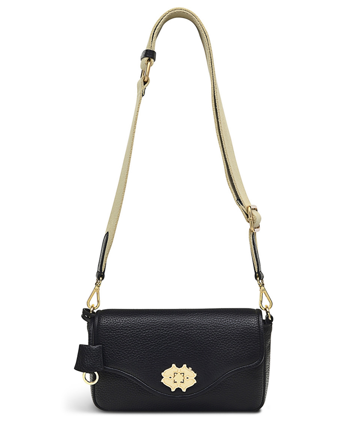 Heirloom Place Leather Small Flapover Crossbody - Black