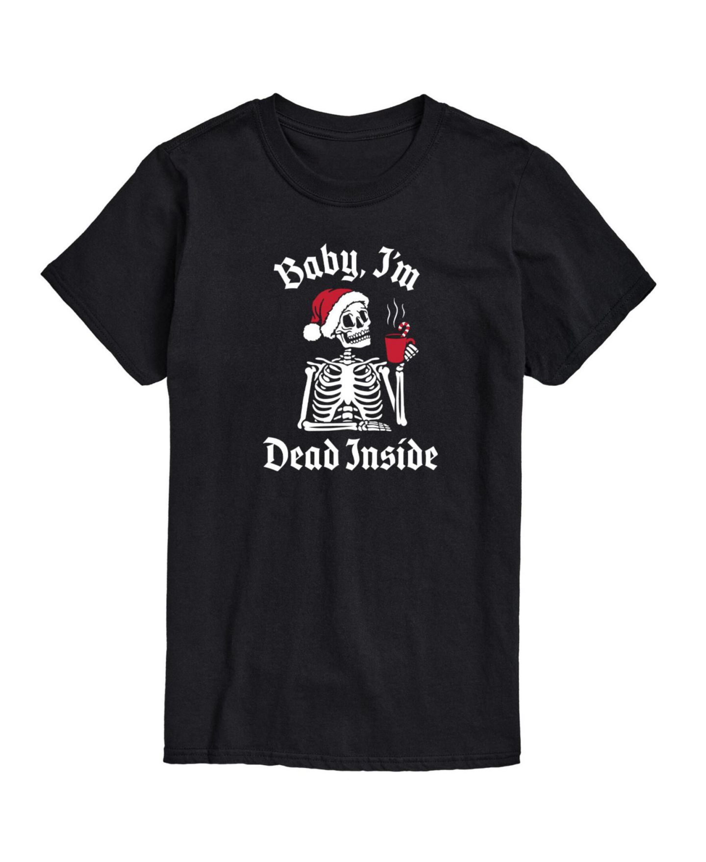 Мужская футболка AIRWAVES Christmas Skeleton Short Sleeve, цвет: Чёрный — фото 1
