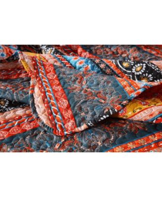 3 Pcs Bohemian Quilt Bedspread Set Boho By012 - Queen