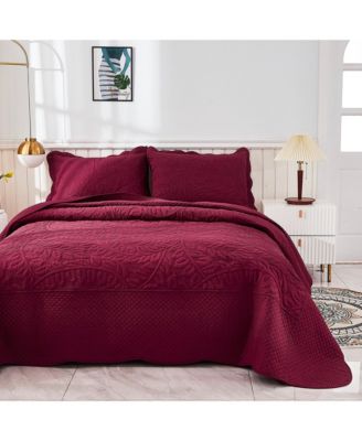 100% Cotton Oversized Bedspread Quilt Set - Queen