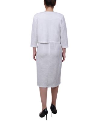 Petite Two Piece Jacket and Dress Set