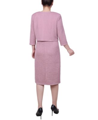Petite Two Piece Jacket and Dress Set