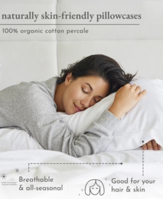 Organic Cotton Set of 2 Pillowcases, King Pillowcase