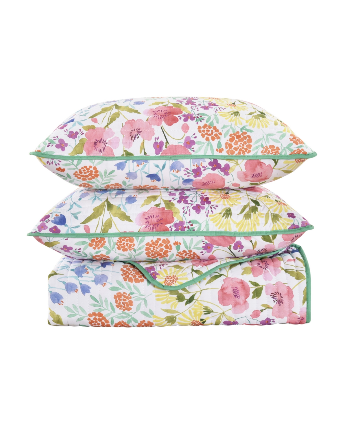 J by J Queen Jules Wildflower 3-Pc Quilt Set,