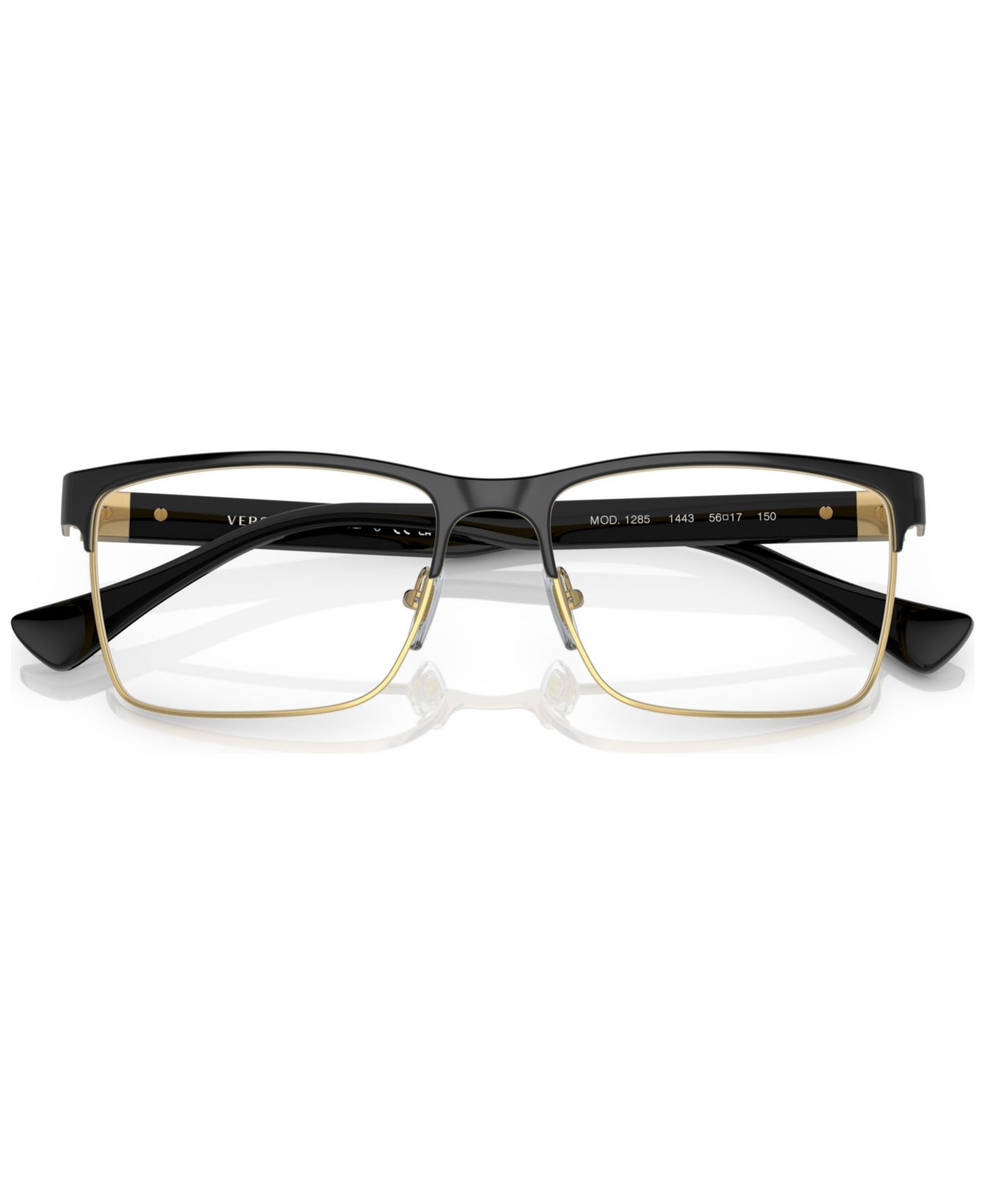 Мужские очки Versace Man Rectangle Metal VE1285 Eyeglasses, цвет: Чёрный — фото 5