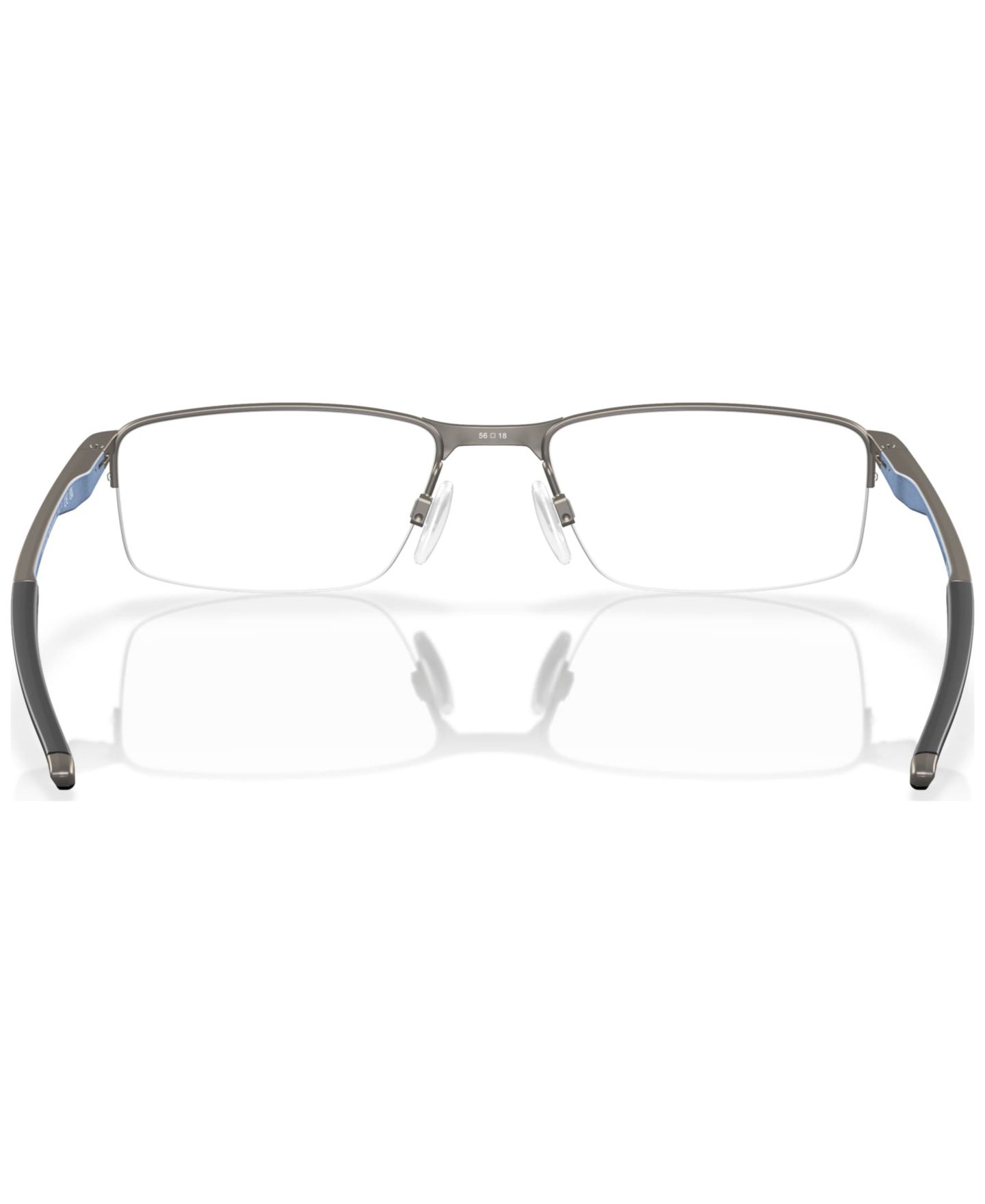 Мужские очки Celine Oakley Man Rectangle Metal OX3218 Socket 5.5 Eyeglasses, цвет: Графитовый — фото 3