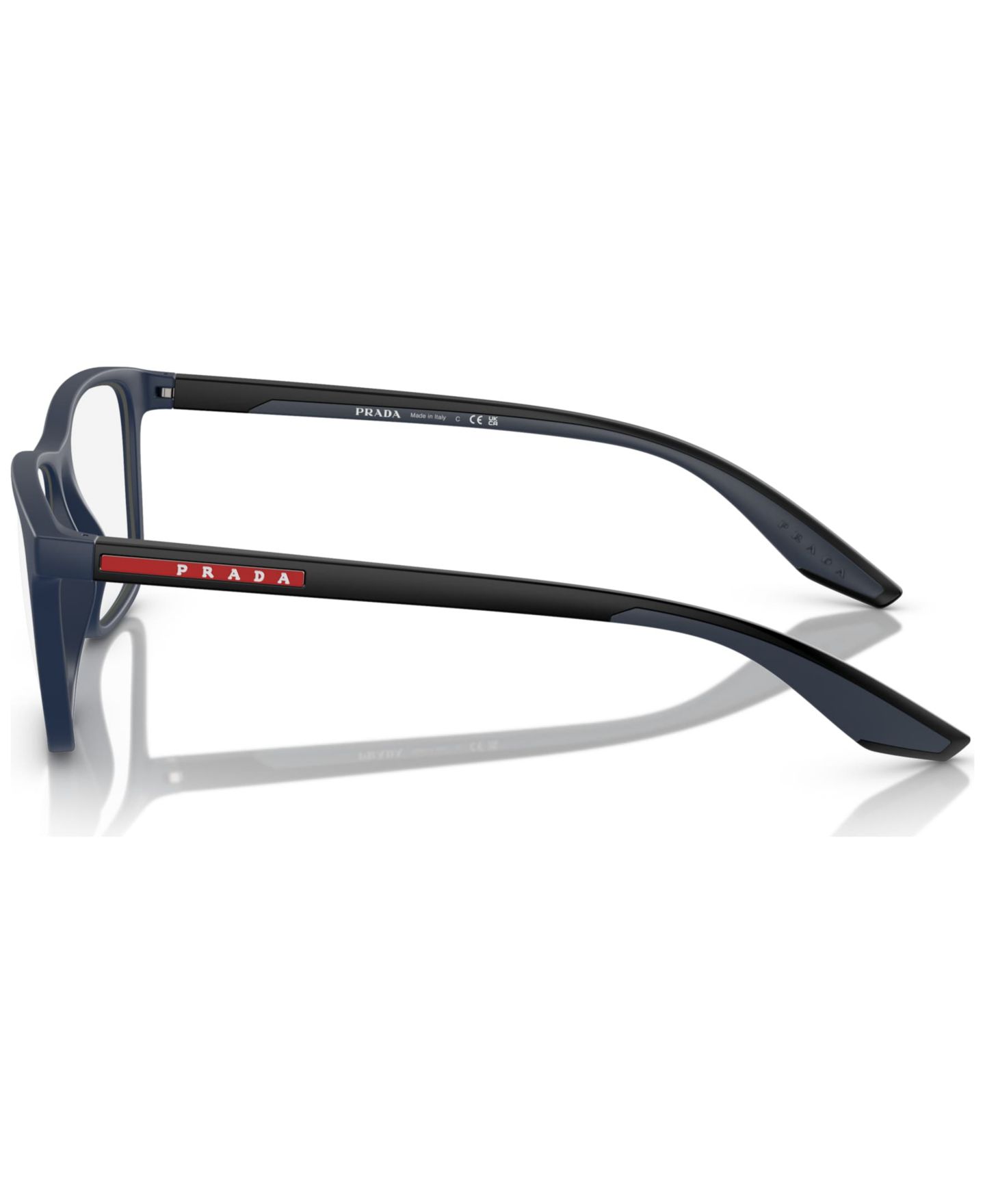 Мужские очки PRADA LINEA ROSSA Man Pillow Plastic PS 01QV Eyeglasses, цвет: Синий каучуковый — фото 4