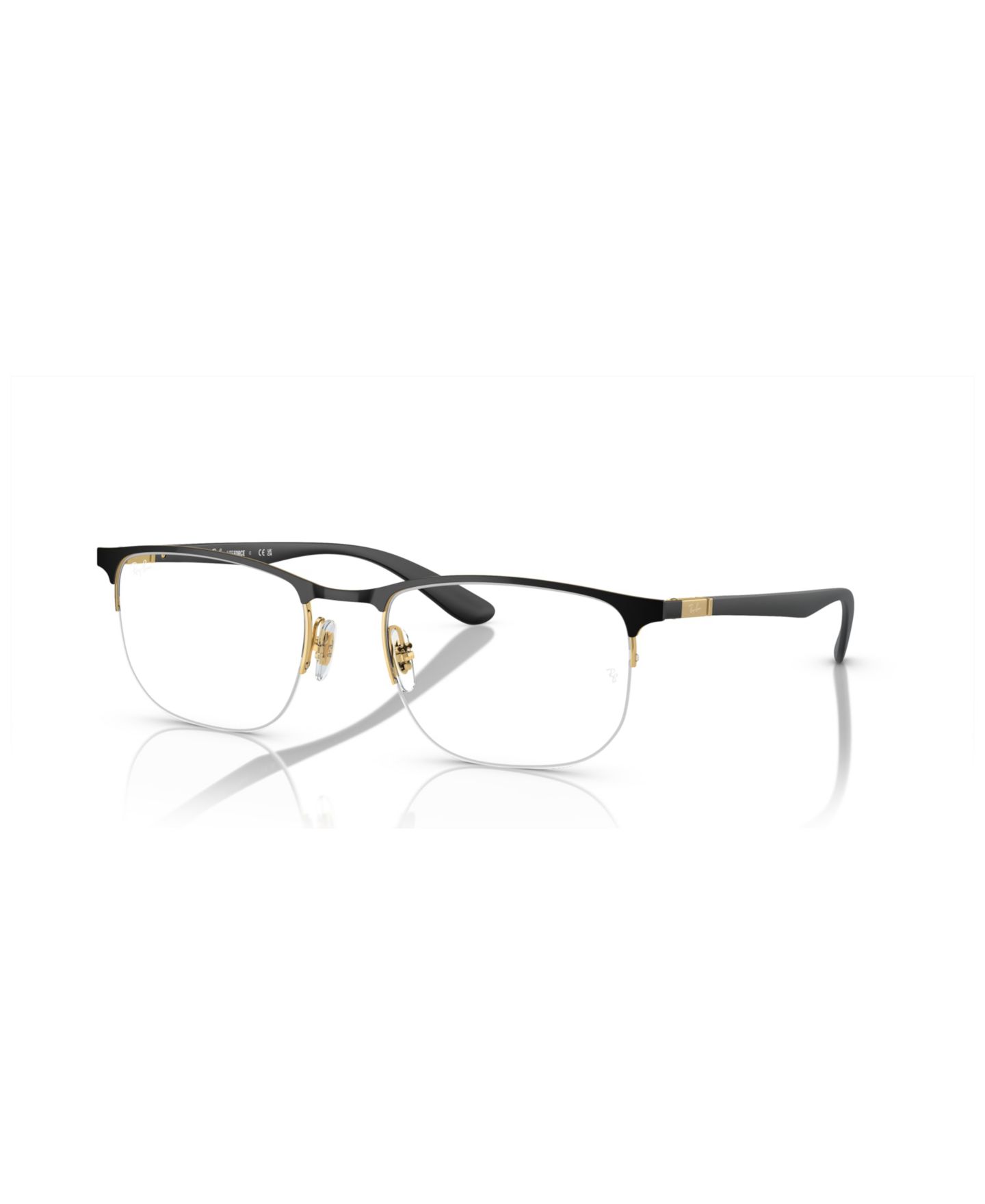 Очки Ray-Ban Unisex Irregular Metal RB6513 Optics Eyeglasses, цвет: Чёрный золотой — фото 1