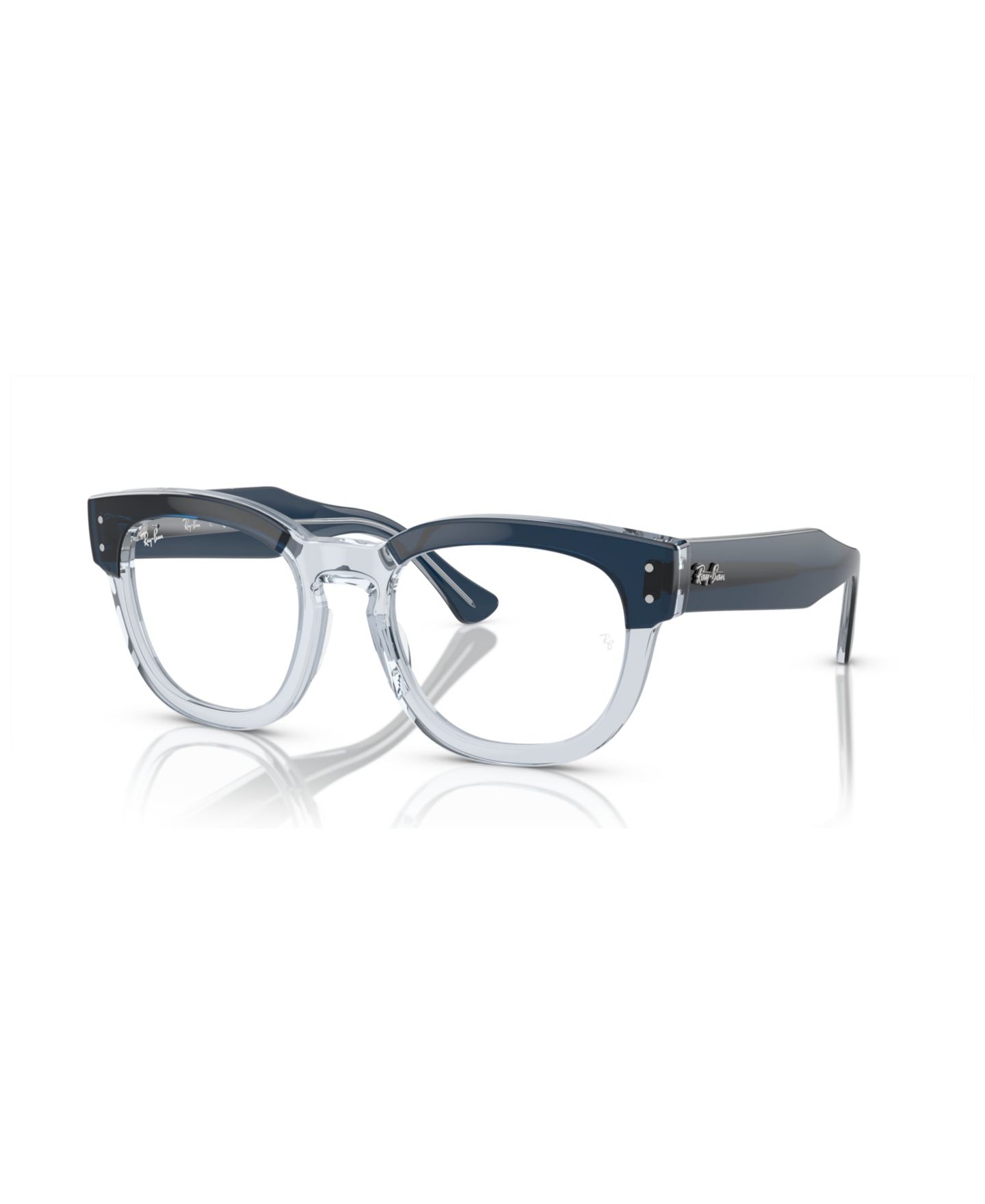 Очки Ray-Ban Unisex Square Plastic RB0298V Mega Hawkeye Optics Eyeglasses, цвет: Синий прозрачный синий — фото 1