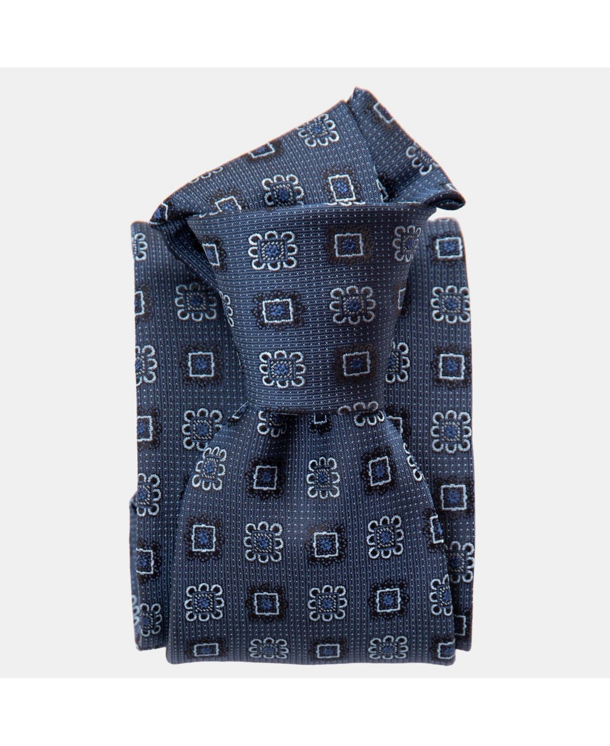 Trento - Silk Jacquard Tie for Men - Blue