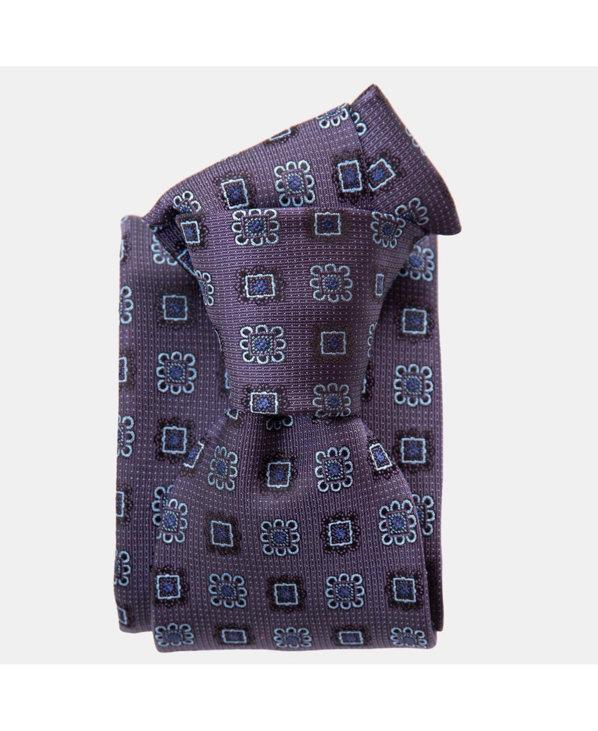 Trento - Silk Jacquard Tie for Men - Blue