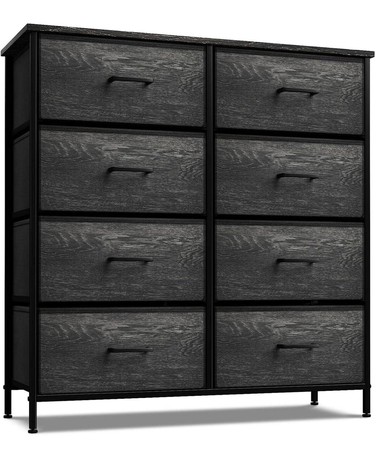 Sorbus 8 Drawers Dresser- Storage Unit with Steel Frame, Wood Top, Fabric Bins - for Bedroom, Closet, Office, and more