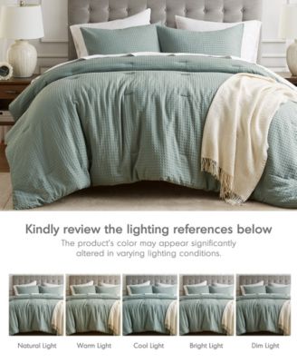 Mina Waffle Textured 2-Pc. Comforter Set, Twin/Twin XL